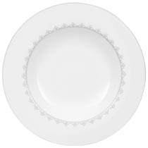 White Lace Soup Plate